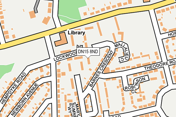 DN15 8ND map - OS OpenMap – Local (Ordnance Survey)