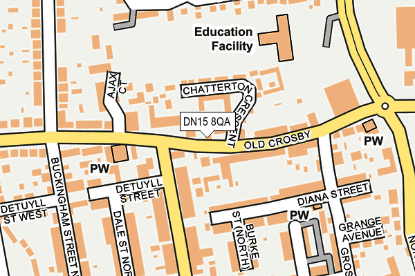 DN15 8QA map - OS OpenMap – Local (Ordnance Survey) DN15 8QA map - OS OpenMap – Local (Ordnance Survey)