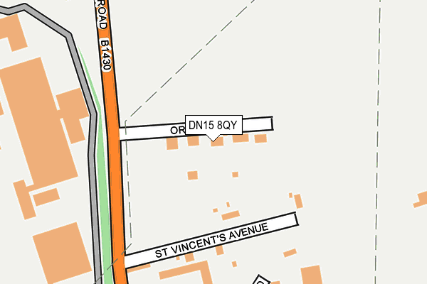 DN15 8QY map - OS OpenMap – Local (Ordnance Survey) DN15 8QY map - OS OpenMap – Local (Ordnance Survey)