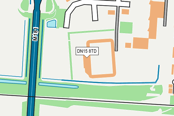 DN15 8TD map - OS OpenMap – Local (Ordnance Survey) DN15 8TD map - OS OpenMap – Local (Ordnance Survey)
