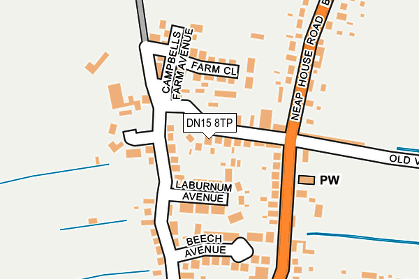 DN15 8TP map - OS OpenMap – Local (Ordnance Survey) DN15 8TP map - OS OpenMap – Local (Ordnance Survey)