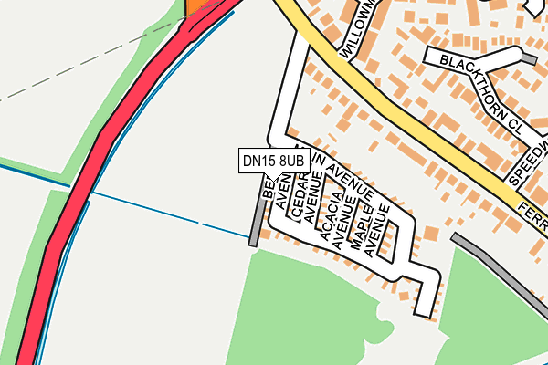 DN15 8UB map - OS OpenMap – Local (Ordnance Survey) DN15 8UB map - OS OpenMap – Local (Ordnance Survey)