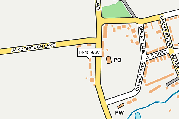 DN15 9AW map - OS OpenMap – Local (Ordnance Survey) DN15 9AW map - OS OpenMap – Local (Ordnance Survey)