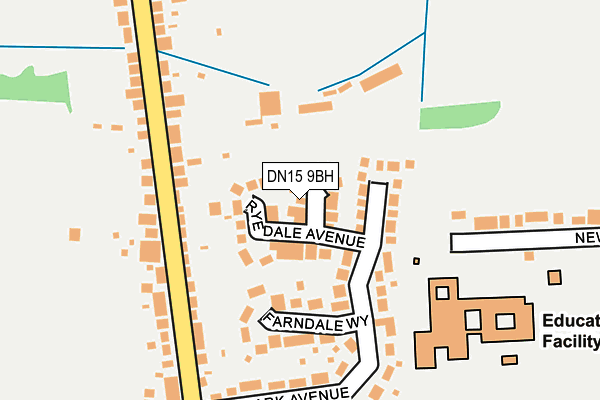DN15 9BH map - OS OpenMap – Local (Ordnance Survey) DN15 9BH map - OS OpenMap – Local (Ordnance Survey)