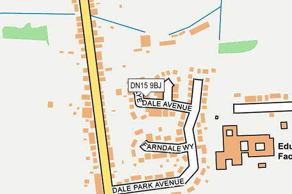 DN15 9BJ map - OS OpenMap – Local (Ordnance Survey) DN15 9BJ map - OS OpenMap – Local (Ordnance Survey)