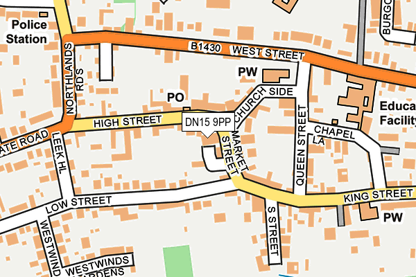 DN15 9PP map - OS OpenMap – Local (Ordnance Survey) DN15 9PP map - OS OpenMap – Local (Ordnance Survey)