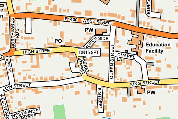 DN15 9PT map - OS OpenMap – Local (Ordnance Survey) DN15 9PT map - OS OpenMap – Local (Ordnance Survey)