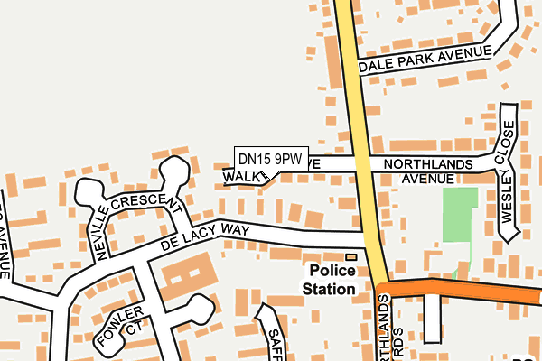 DN15 9PW map - OS OpenMap – Local (Ordnance Survey) DN15 9PW map - OS OpenMap – Local (Ordnance Survey)