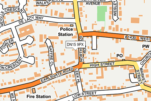 DN15 9PX map - OS OpenMap – Local (Ordnance Survey) DN15 9PX map - OS OpenMap – Local (Ordnance Survey)