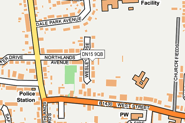 DN15 9QB map - OS OpenMap – Local (Ordnance Survey) DN15 9QB map - OS OpenMap – Local (Ordnance Survey)