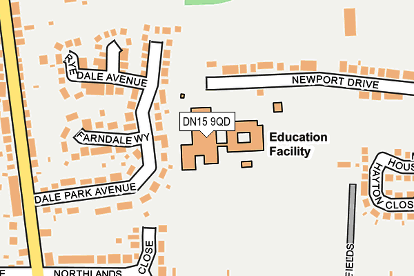 DN15 9QD map - OS OpenMap – Local (Ordnance Survey) DN15 9QD map - OS OpenMap – Local (Ordnance Survey)