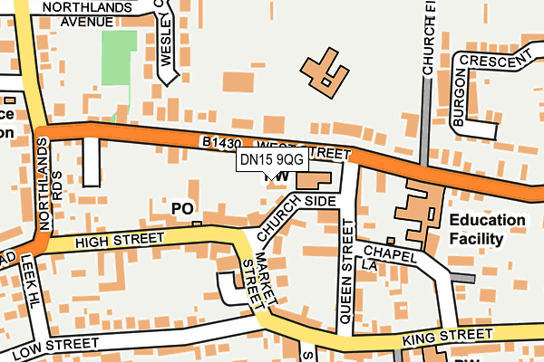 DN15 9QG map - OS OpenMap – Local (Ordnance Survey) DN15 9QG map - OS OpenMap – Local (Ordnance Survey)
