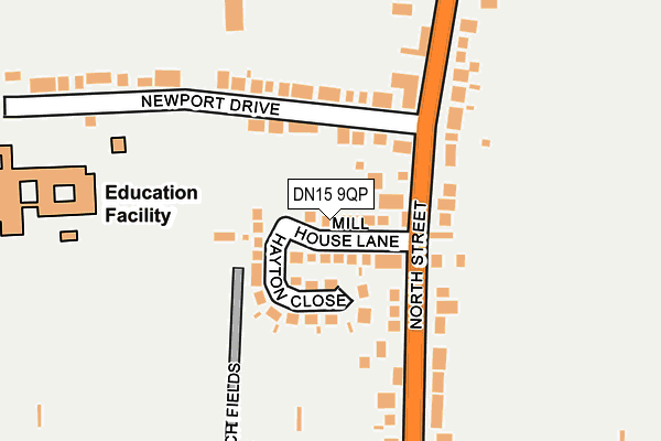 DN15 9QP map - OS OpenMap – Local (Ordnance Survey) DN15 9QP map - OS OpenMap – Local (Ordnance Survey)