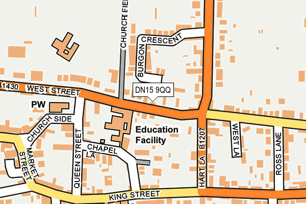 DN15 9QQ map - OS OpenMap – Local (Ordnance Survey) DN15 9QQ map - OS OpenMap – Local (Ordnance Survey)