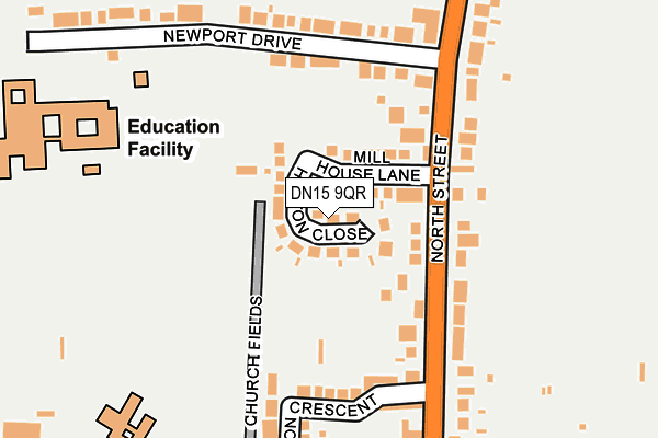 DN15 9QR map - OS OpenMap – Local (Ordnance Survey) DN15 9QR map - OS OpenMap – Local (Ordnance Survey)