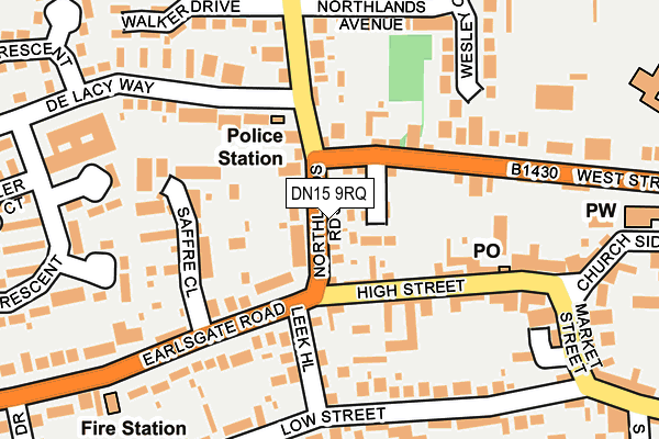 DN15 9RQ map - OS OpenMap – Local (Ordnance Survey) DN15 9RQ map - OS OpenMap – Local (Ordnance Survey)