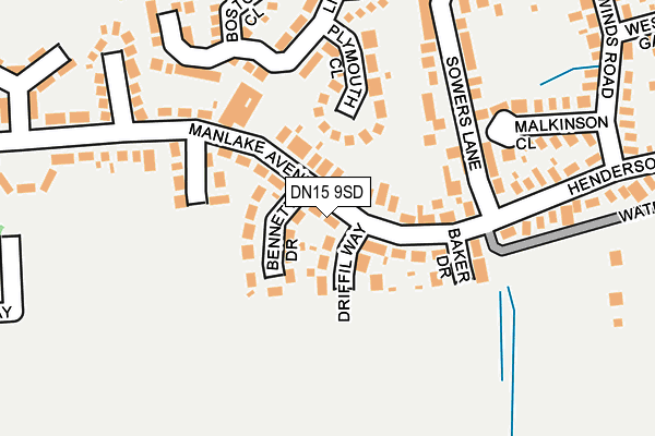 DN15 9SD map - OS OpenMap – Local (Ordnance Survey) DN15 9SD map - OS OpenMap – Local (Ordnance Survey)