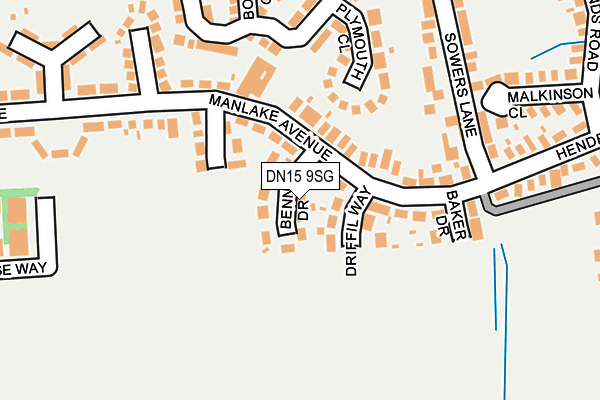 DN15 9SG map - OS OpenMap – Local (Ordnance Survey) DN15 9SG map - OS OpenMap – Local (Ordnance Survey)