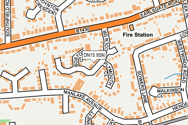 DN15 9SN map - OS OpenMap – Local (Ordnance Survey) DN15 9SN map - OS OpenMap – Local (Ordnance Survey)