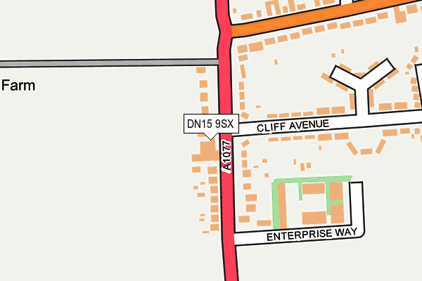 DN15 9SX map - OS OpenMap – Local (Ordnance Survey) DN15 9SX map - OS OpenMap – Local (Ordnance Survey)