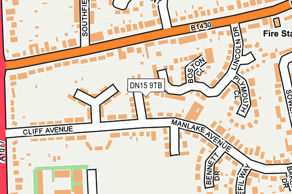 DN15 9TB map - OS OpenMap – Local (Ordnance Survey) DN15 9TB map - OS OpenMap – Local (Ordnance Survey)