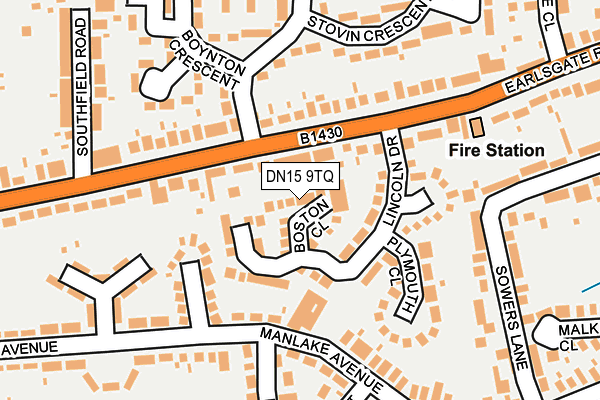 DN15 9TQ map - OS OpenMap – Local (Ordnance Survey) DN15 9TQ map - OS OpenMap – Local (Ordnance Survey)