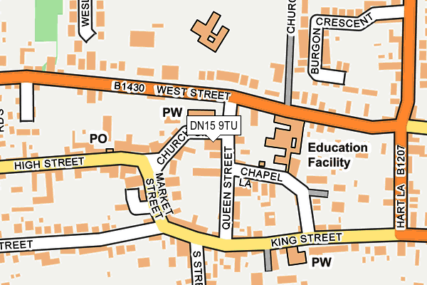 DN15 9TU map - OS OpenMap – Local (Ordnance Survey) DN15 9TU map - OS OpenMap – Local (Ordnance Survey)