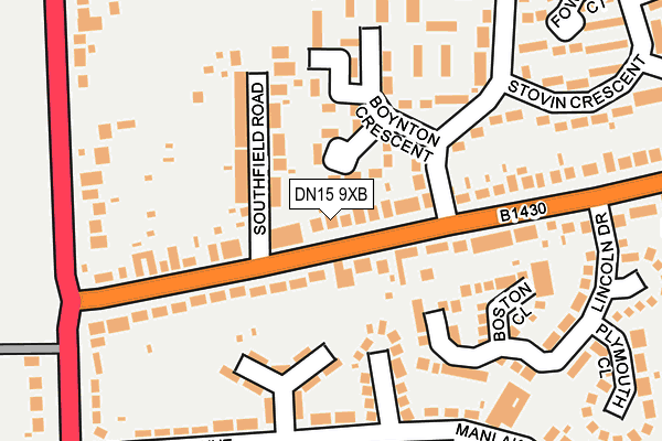 DN15 9XB map - OS OpenMap – Local (Ordnance Survey) DN15 9XB map - OS OpenMap – Local (Ordnance Survey)