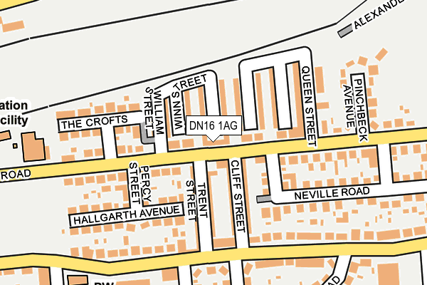 DN16 1AG map - OS OpenMap – Local (Ordnance Survey) DN16 1AG map - OS OpenMap – Local (Ordnance Survey)