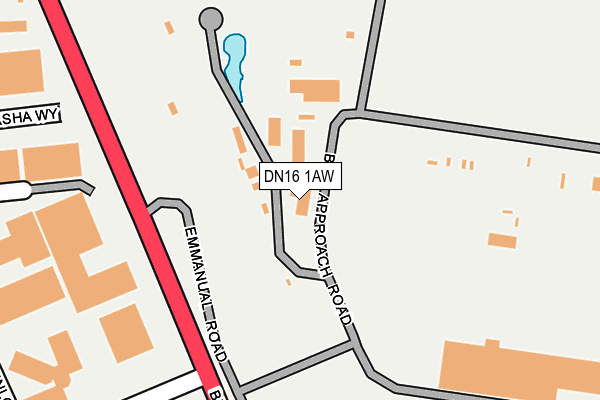 DN16 1AW map - OS OpenMap – Local (Ordnance Survey) DN16 1AW map - OS OpenMap – Local (Ordnance Survey)