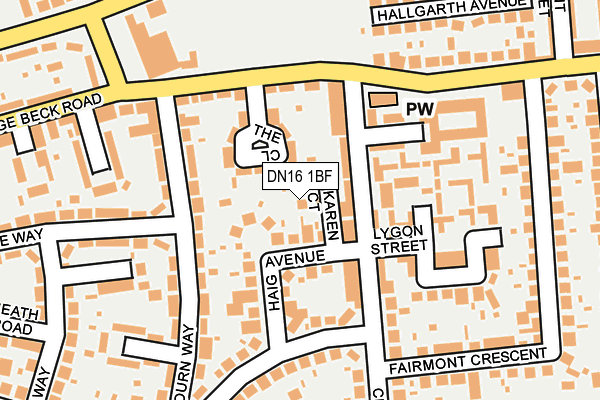 DN16 1BF map - OS OpenMap – Local (Ordnance Survey) DN16 1BF map - OS OpenMap – Local (Ordnance Survey)