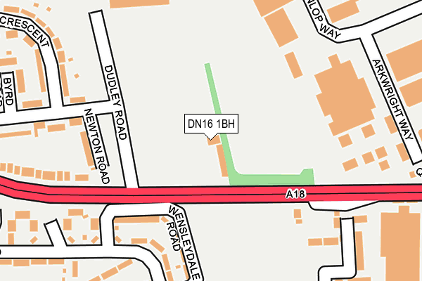 DN16 1BH map - OS OpenMap – Local (Ordnance Survey) DN16 1BH map - OS OpenMap – Local (Ordnance Survey)