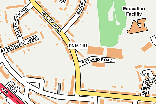 DN16 1HU map - OS OpenMap – Local (Ordnance Survey) DN16 1HU map - OS OpenMap – Local (Ordnance Survey)