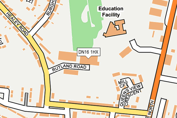 DN16 1HX map - OS OpenMap – Local (Ordnance Survey) DN16 1HX map - OS OpenMap – Local (Ordnance Survey)
