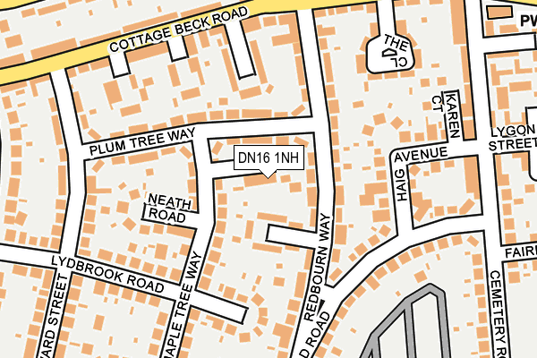 DN16 1NH map - OS OpenMap – Local (Ordnance Survey) DN16 1NH map - OS OpenMap – Local (Ordnance Survey)