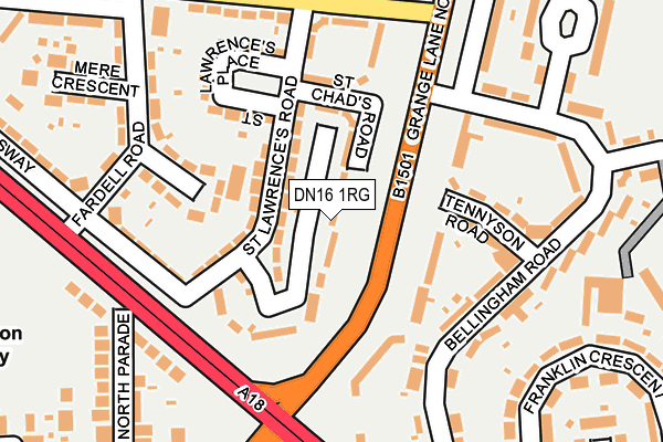 DN16 1RG map - OS OpenMap – Local (Ordnance Survey) DN16 1RG map - OS OpenMap – Local (Ordnance Survey)