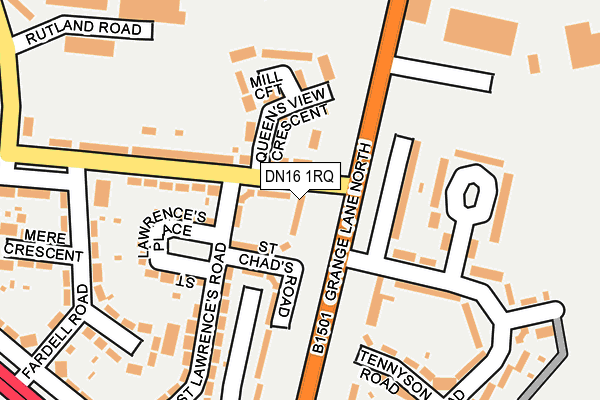 DN16 1RQ map - OS OpenMap – Local (Ordnance Survey) DN16 1RQ map - OS OpenMap – Local (Ordnance Survey)