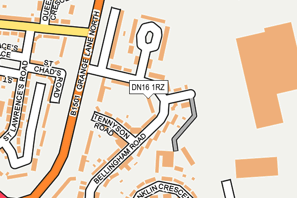 DN16 1RZ map - OS OpenMap – Local (Ordnance Survey) DN16 1RZ map - OS OpenMap – Local (Ordnance Survey)