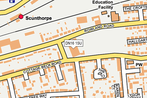 DN16 1SU map - OS OpenMap – Local (Ordnance Survey) DN16 1SU map - OS OpenMap – Local (Ordnance Survey)