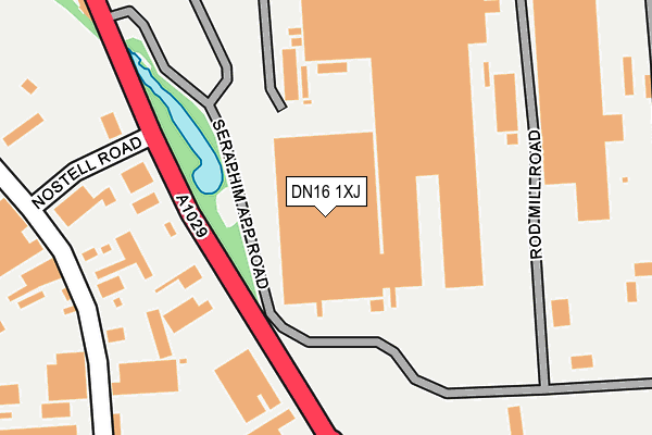 DN16 1XJ map - OS OpenMap – Local (Ordnance Survey) DN16 1XJ map - OS OpenMap – Local (Ordnance Survey)