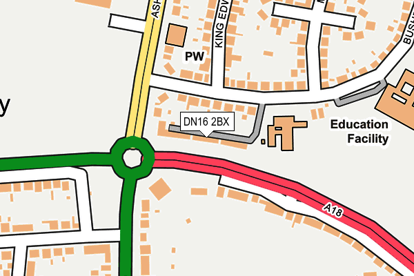 DN16 2BX map - OS OpenMap – Local (Ordnance Survey) DN16 2BX map - OS OpenMap – Local (Ordnance Survey)