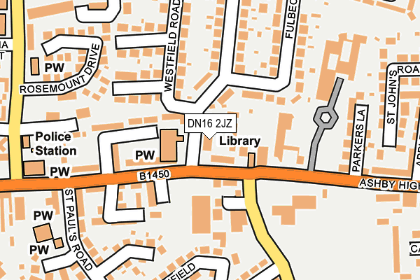 DN16 2JZ map - OS OpenMap – Local (Ordnance Survey) DN16 2JZ map - OS OpenMap – Local (Ordnance Survey)