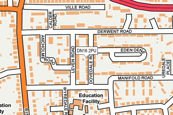 DN16 2PU map - OS OpenMap – Local (Ordnance Survey) DN16 2PU map - OS OpenMap – Local (Ordnance Survey)
