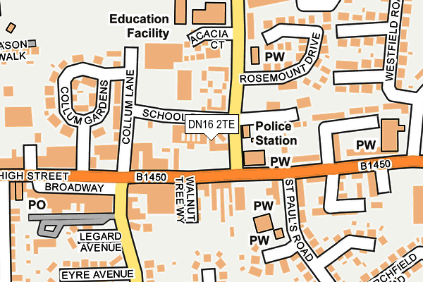 DN16 2TE map - OS OpenMap – Local (Ordnance Survey) DN16 2TE map - OS OpenMap – Local (Ordnance Survey)