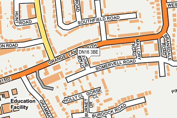 DN16 3BE map - OS OpenMap – Local (Ordnance Survey) DN16 3BE map - OS OpenMap – Local (Ordnance Survey)