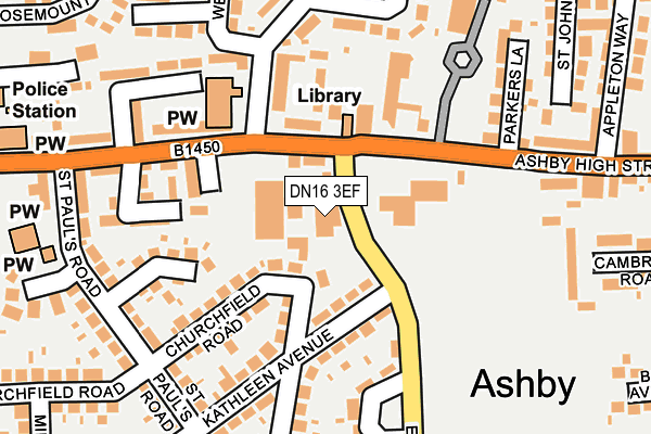 DN16 3EF map - OS OpenMap – Local (Ordnance Survey) DN16 3EF map - OS OpenMap – Local (Ordnance Survey)