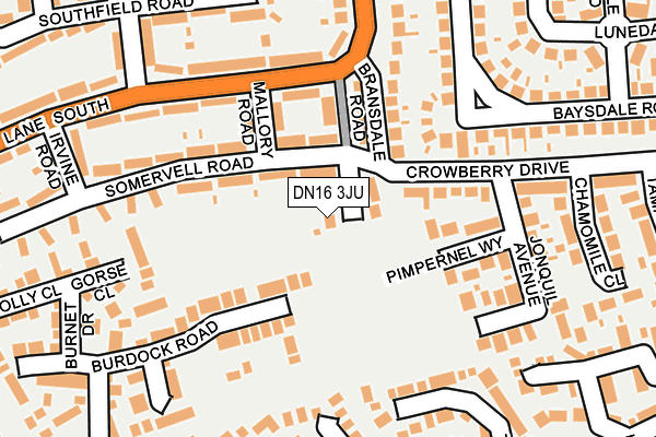 DN16 3JU map - OS OpenMap – Local (Ordnance Survey) DN16 3JU map - OS OpenMap – Local (Ordnance Survey)