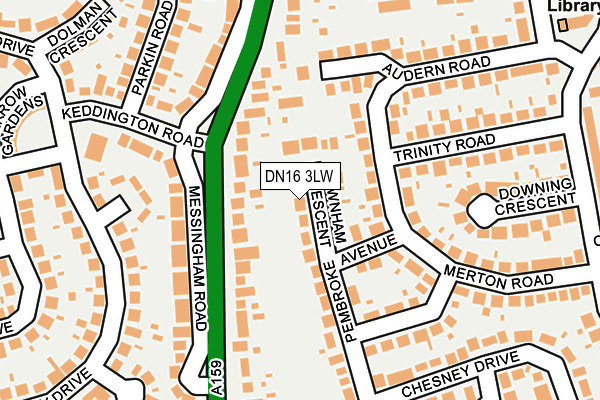 DN16 3LW map - OS OpenMap – Local (Ordnance Survey) DN16 3LW map - OS OpenMap – Local (Ordnance Survey)