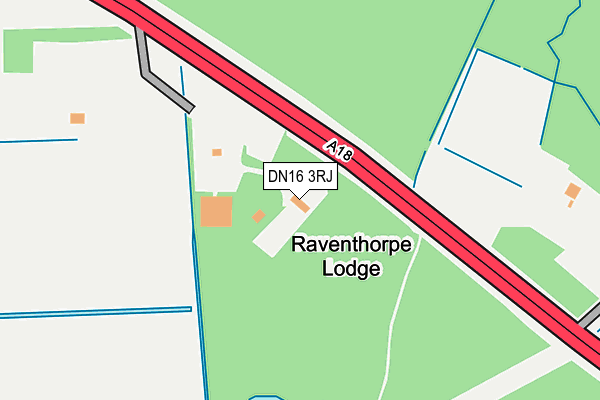 DN16 3RJ map - OS OpenMap – Local (Ordnance Survey)