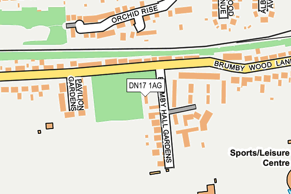 DN17 1AG map - OS OpenMap – Local (Ordnance Survey) DN17 1AG map - OS OpenMap – Local (Ordnance Survey)